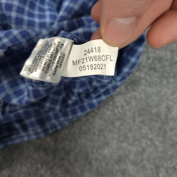 Peter Millar Shirt Mens‎ Large Blue Plaid Crown Halton Casual Golf Preppy - Picture 7 of 13